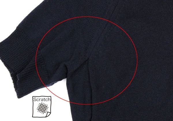 Yohji Yamamoto NOIR Cupra Poly High Neck Side Gather Knit Sweater K-115314_004