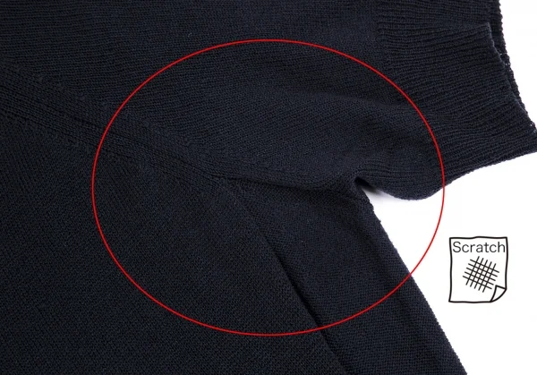 Yohji Yamamoto NOIR Cupra Poly High Neck Side Gather Knit Sweater K-115314_005