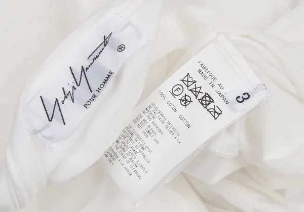 Yohji Yamamoto POUR HOMME Asymmetry Drape T Shirt K-115343_012