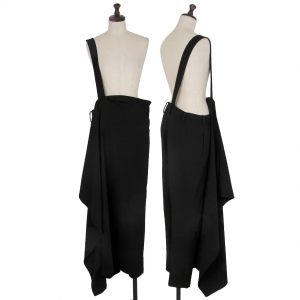 ヨウジヤマモト ファムYohji Yamamoto FEMME スカートラップワンショルダーパンツ 黒2 K-115345_001