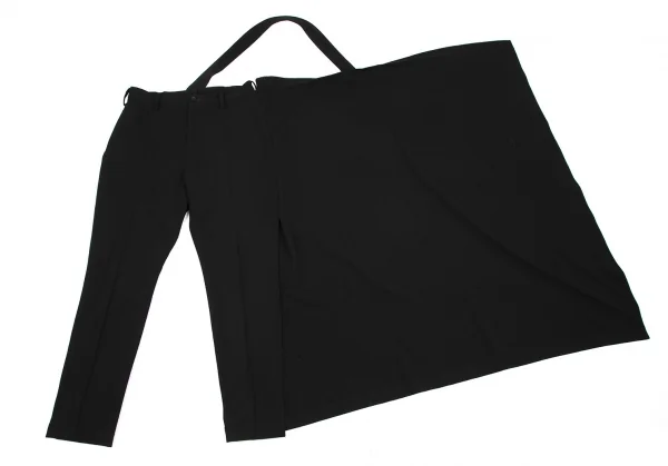 ヨウジヤマモト ファムYohji Yamamoto FEMME スカートラップワンショルダーパンツ 黒2 K-115345_007