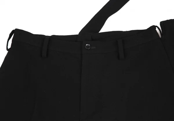 ヨウジヤマモト ファムYohji Yamamoto FEMME スカートラップワンショルダーパンツ 黒2 K-115345_008