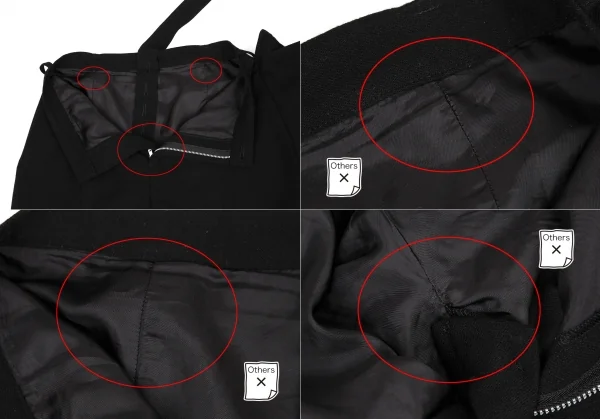 ヨウジヤマモト ファムYohji Yamamoto FEMME スカートラップワンショルダーパンツ 黒2 K-115345_009