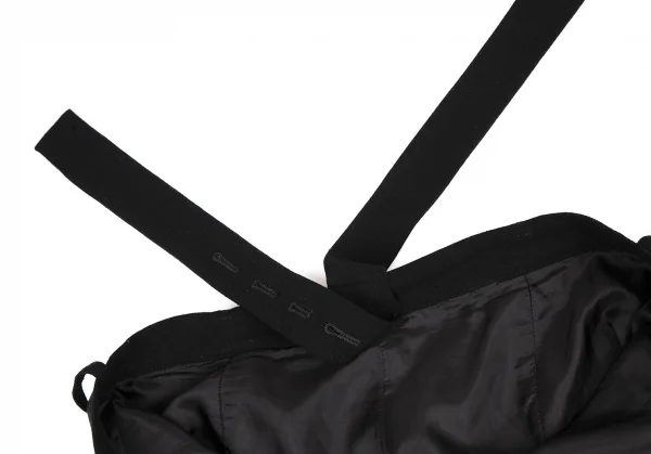 ヨウジヤマモト ファムYohji Yamamoto FEMME スカートラップワンショルダーパンツ 黒2 K-115345_010