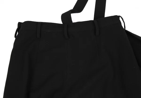 ヨウジヤマモト ファムYohji Yamamoto FEMME スカートラップワンショルダーパンツ 黒2 K-115345_015