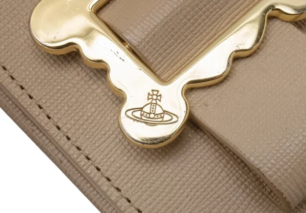 ヴィヴィアンウエストウッドVivienne Westwood リボン装飾カードケース ベージュ K-115346_012