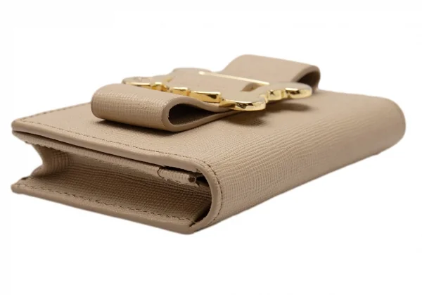 ヴィヴィアンウエストウッドVivienne Westwood リボン装飾カードケース ベージュ K-115346_006