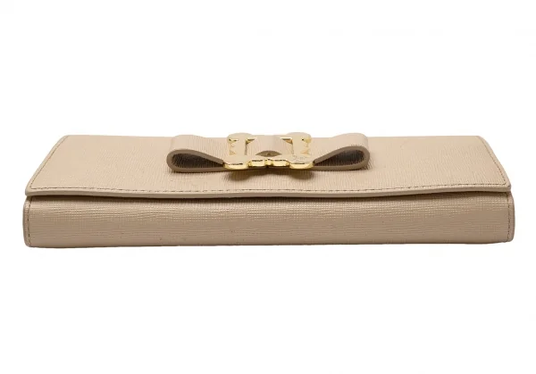 ヴィヴィアンウエストウッドVivienne Westwood リボン装飾長財布 ベージュ K-115347_007