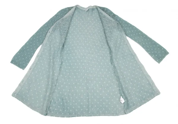 プチバトーPETIT BATEAU モヘアドットロングカーディガン グレーM位 K-115348_010
