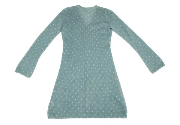 プチバトーPETIT BATEAU モヘアドットロングカーディガン グレーM位 K-115348_011