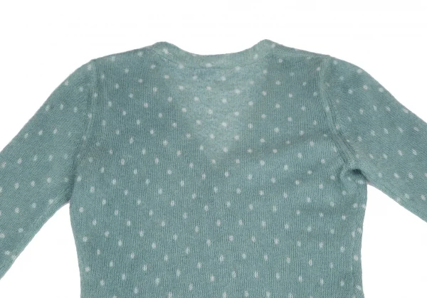 プチバトーPETIT BATEAU モヘアドットロングカーディガン グレーM位 K-115348_012