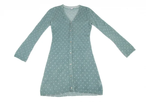 プチバトーPETIT BATEAU モヘアドットロングカーディガン グレーM位 K-115348_002