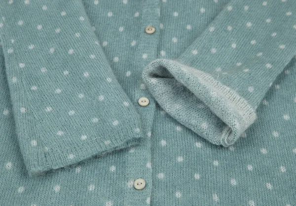 プチバトーPETIT BATEAU モヘアドットロングカーディガン グレーM位 K-115348_008