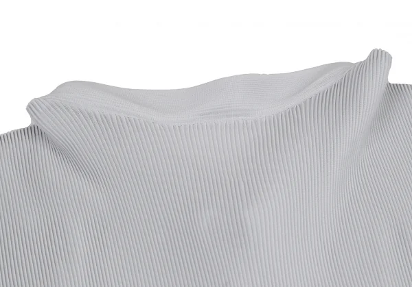 プリーツプリーズPLEATS PLEASE ミストプリーツノースリーブスポロシャツ ライトグレー3 K-115354_010