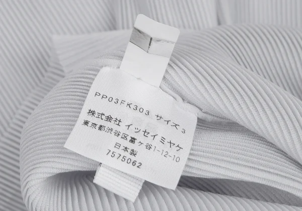 プリーツプリーズPLEATS PLEASE ミストプリーツノースリーブスポロシャツ ライトグレー3 K-115354_013
