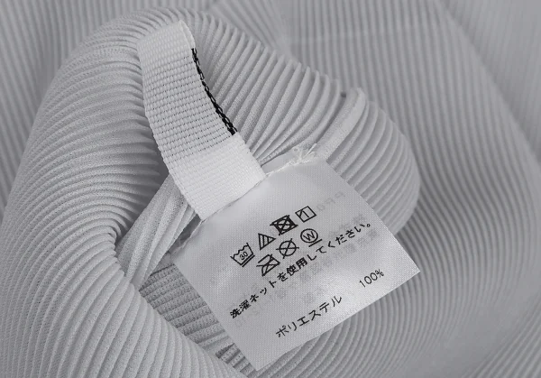 プリーツプリーズPLEATS PLEASE ミストプリーツノースリーブスポロシャツ ライトグレー3 K-115354_014