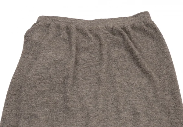 イッセイミヤケペルマネンテISSEY MIYAKEPERMANENTE ウールシルクパイルベルトドレープスカート グレージュM K-115356_010