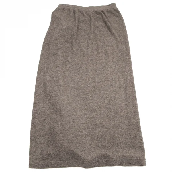 イッセイミヤケペルマネンテISSEY MIYAKEPERMANENTE ウールシルクパイルベルトドレープスカート グレージュM K-115356_009