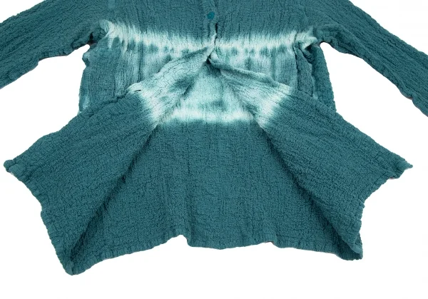 イッセイミヤケ ミーISSEY MIYAKE me 絞り染めカリフラワーカーディガン ビリジアンF K-115360_013