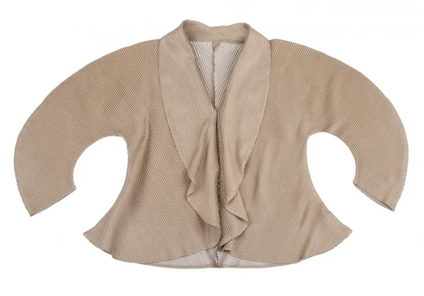 ISSEY MIYAKE Pleated Shawl Collar Jacket K-115378_002
