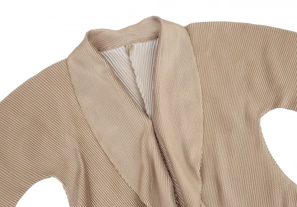 ISSEY MIYAKE Pleated Shawl Collar Jacket K-115378_003