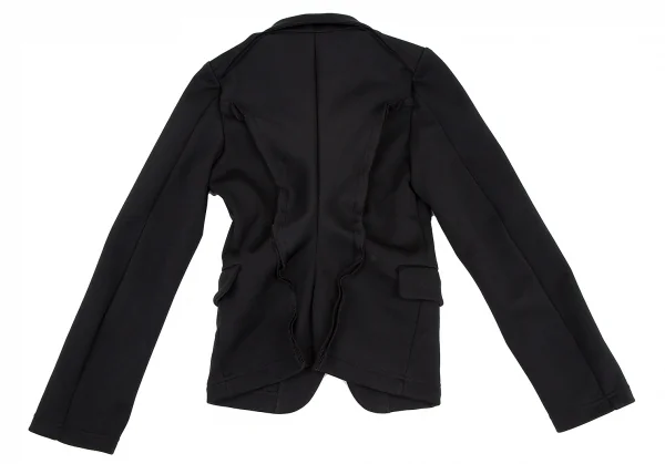 コムコム コムデギャルソンCOMME des GARCONS バックインサイドアウトジャージーテーラードジャケット 黒XS K-115399_011