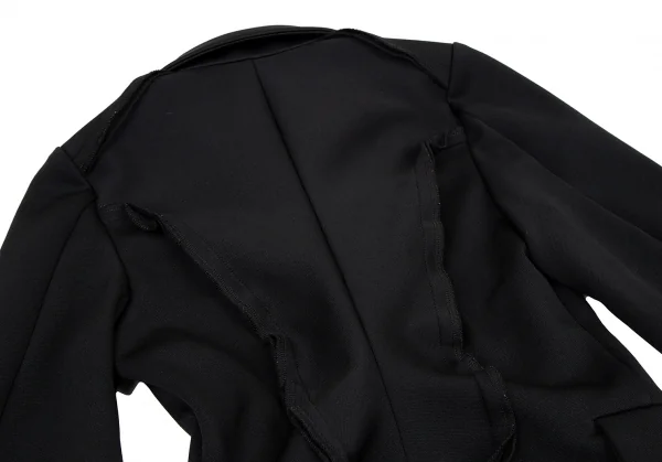 コムコム コムデギャルソンCOMME des GARCONS バックインサイドアウトジャージーテーラードジャケット 黒XS K-115399_012