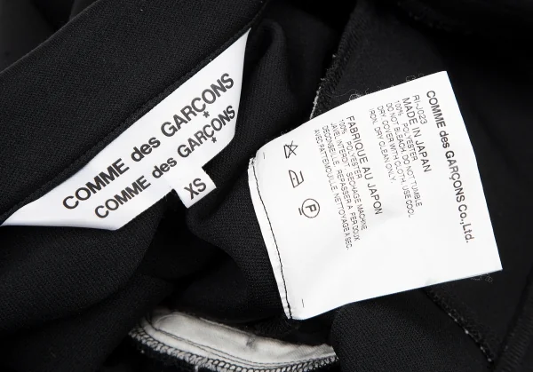 コムコム コムデギャルソンCOMME des GARCONS バックインサイドアウトジャージーテーラードジャケット 黒XS K-115399_016