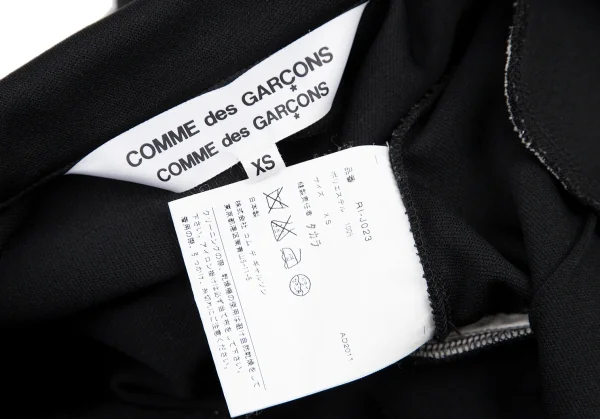 コムコム コムデギャルソンCOMME des GARCONS バックインサイドアウトジャージーテーラードジャケット 黒XS K-115399_017
