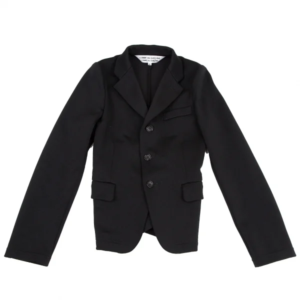 コムコム コムデギャルソンCOMME des GARCONS バックインサイドアウトジャージーテーラードジャケット 黒XS K-115399_002