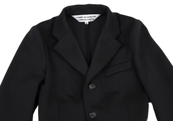 コムコム コムデギャルソンCOMME des GARCONS バックインサイドアウトジャージーテーラードジャケット 黒XS K-115399_003