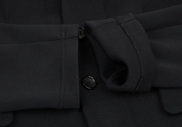 コムコム コムデギャルソンCOMME des GARCONS バックインサイドアウトジャージーテーラードジャケット 黒XS K-115399_007