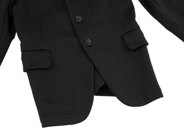 コムコム コムデギャルソンCOMME des GARCONS バックインサイドアウトジャージーテーラードジャケット 黒XS K-115399_008