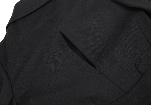 コムデギャルソンCOMME des GARCONS カシミヤ混ウールダブルブレストコート 黒XS K-115408_012