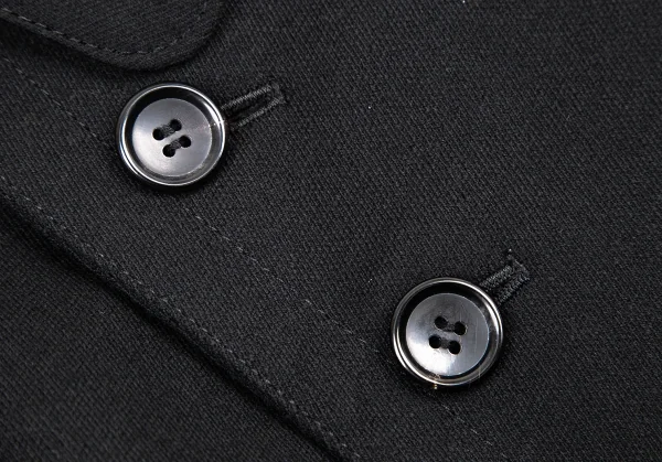 コムデギャルソンCOMME des GARCONS カシミヤ混ウールダブルブレストコート 黒XS K-115408_005