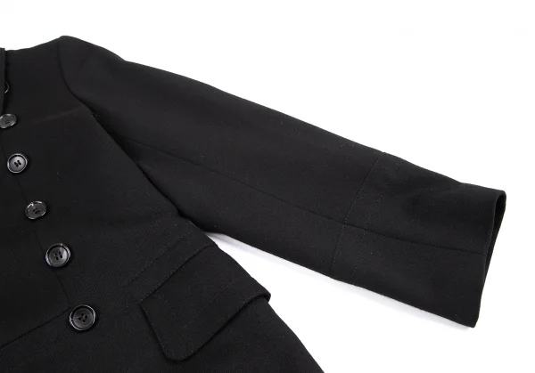 コムデギャルソンCOMME des GARCONS カシミヤ混ウールダブルブレストコート 黒XS K-115408_006