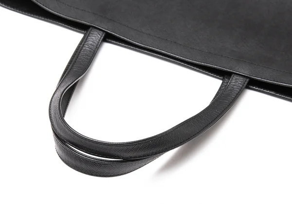 コムデギャルソンCOMME des GARCONS インサイドペイントレザーロゴプリントトートバッグ 黒 K-115410_012