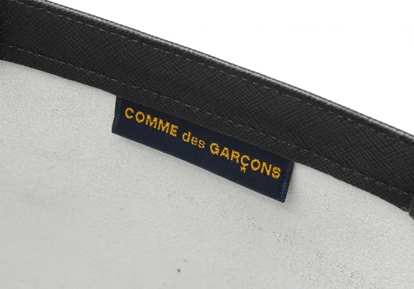 コムデギャルソンCOMME des GARCONS インサイドペイントレザーロゴプリントトートバッグ 黒 K-115410_018