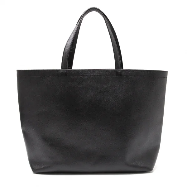 コムデギャルソンCOMME des GARCONS インサイドペイントレザーロゴプリントトートバッグ 黒 K-115410_005