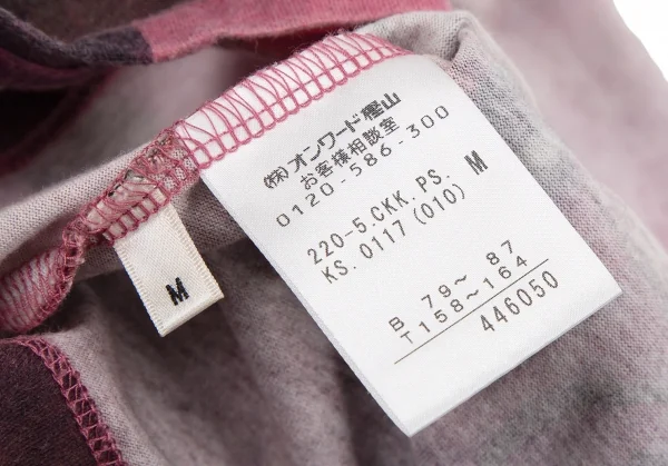 ポールスミスプラスPaul+ フローラルバックロゴプリントTシャツ 赤ピンクM K-115414_011