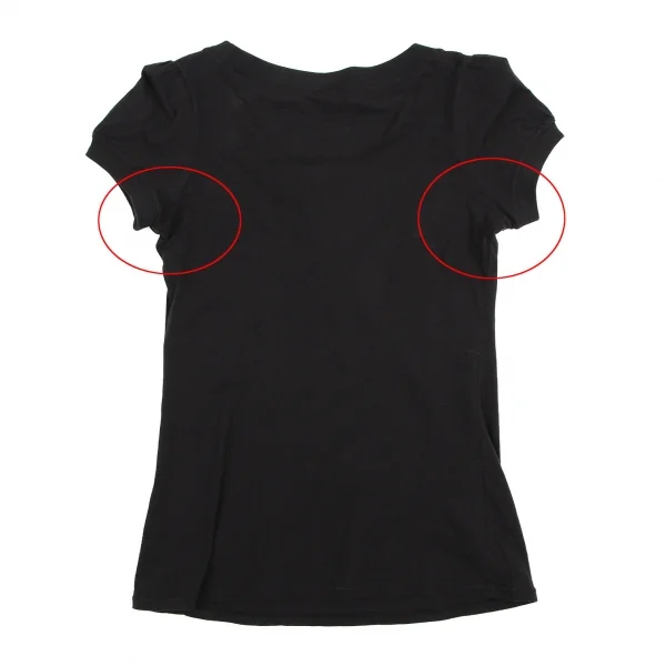 ヴィヴィアンタムVIVIENNETAM フラワーコサージュ装飾Tシャツ 黒0 K-115418_012