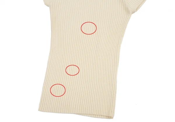 ヴィヴィアンウエストウッド レッドレーベルVivienne Westwood Red Label フレンチスリーブタートルネックリブニットセーター クリーム2 K-115423_006