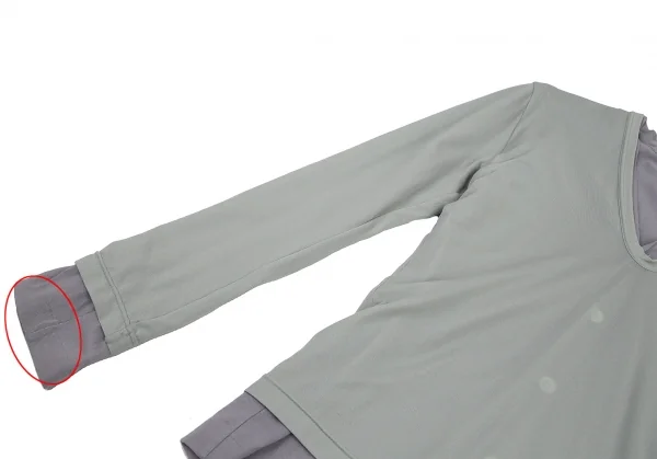 コムデギャルソンCOMME des GARCONS カーディガンドッキングVネックトップス ブルーグレーパープルS K-115442_005