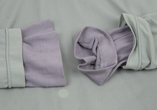 コムデギャルソンCOMME des GARCONS カーディガンドッキングVネックトップス ブルーグレーパープルS K-115442_007