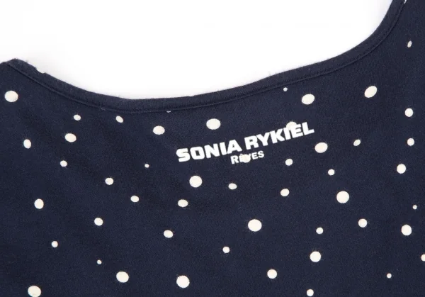 ソニアリキエルSONIA RYKIEL インサイドアウトドットワンピース 紺M K-115476_016