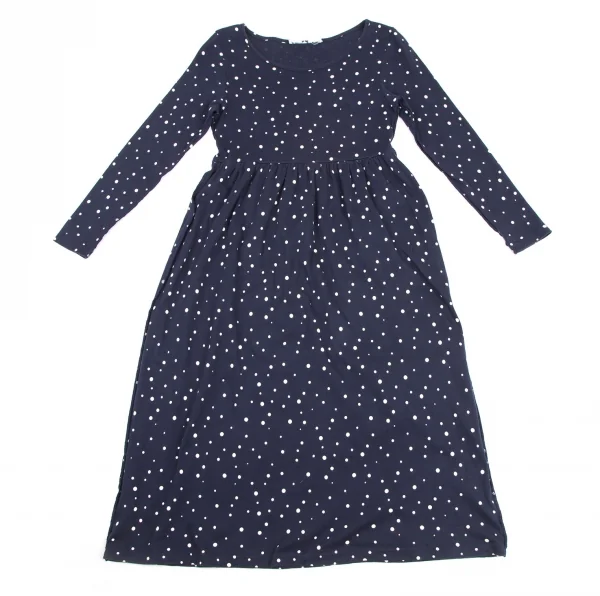 ソニアリキエルSONIA RYKIEL インサイドアウトドットワンピース 紺M K-115476_002