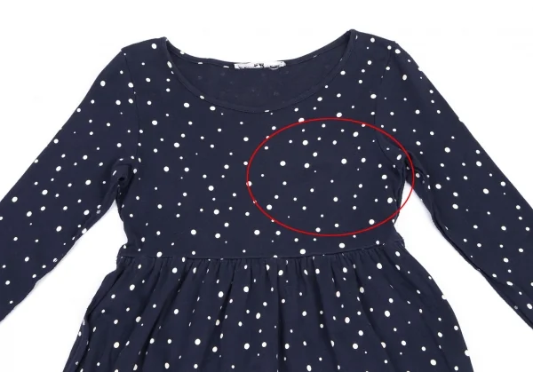 ソニアリキエルSONIA RYKIEL インサイドアウトドットワンピース 紺M K-115476_003