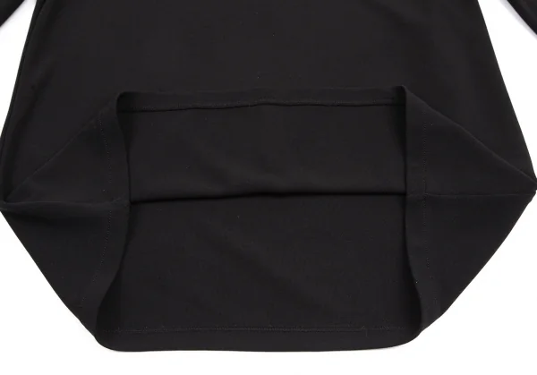 ダナキャランDKNY EENTIAL レーヨンポリ7分袖Vネックカットソー 黒S K-115477_007