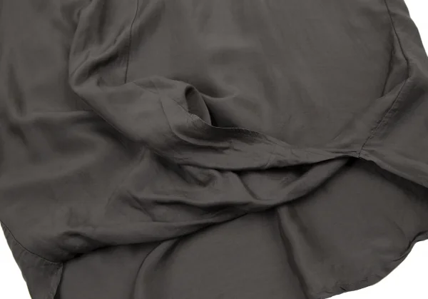 ランバンオンブルーLANVIN en Bleu フロントドレープスキッパーシャツ グレー38 K-115482_010