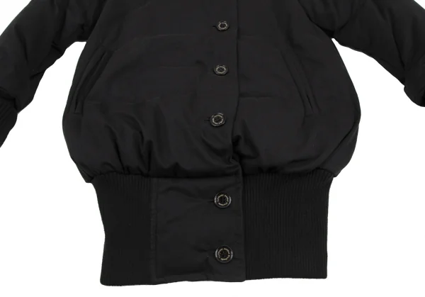 ダブルスタンダードクロージングDOUBLE STANDARD CLOTHING ギャザーネックダウンコート 黒M位 K-115484_010